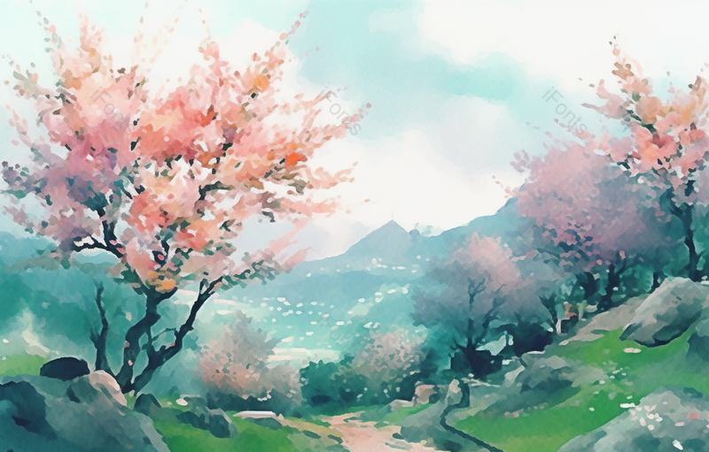江南的春天水墨画,插画/手绘图,插画/手绘图库,插画/手绘图下载,插画/手绘